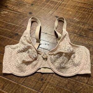 Wacoal retro chic full figure lacy unlined nude 34D sexy bra